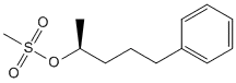 Molecular Structure of 86687-80-1 (Benzenebutanol, a-methyl-, methanesulfonate, (S)-)